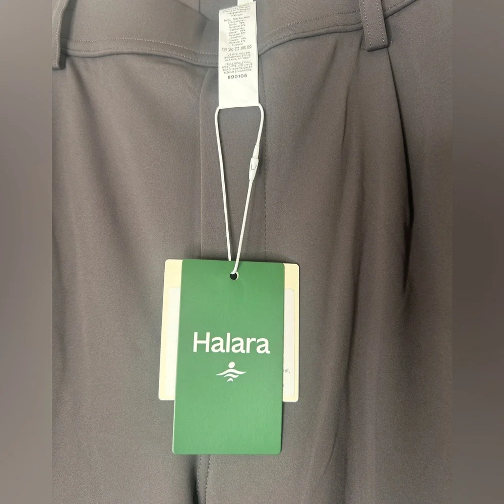 Halara Pleated High Waist Wide Leg Pull On Stretch Pants Medium Petite Gray - Picture 11 of 16
